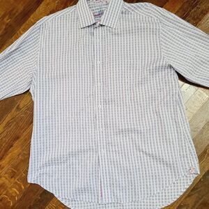 Robert Graham Purple Abstract Wearable Art Button Down Shirt XL